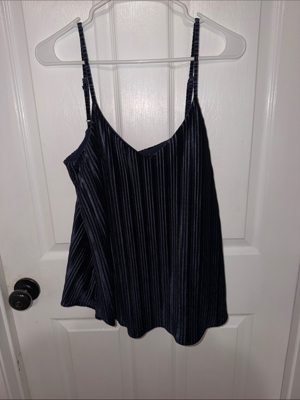 Dalia Navy Striped Satin Camisole